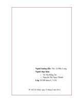 Đồ án lý thuyết môn học công nghệ dạy học ứng dụng CNTT trong dạy học