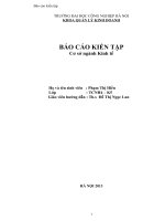 Báo cáo kiến tập cơ sở ngành kinh tế công ty TNHH xây dựng hạ tầng nam kinh 