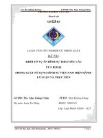 khởi tố vụ án hình sự theo yêu cầu của bị hại trong luật tố tụng hình sự việt nam hiện hành  lý luận và thực tiễn