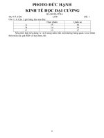 đề cương ôn tập kinh tế học đại cương