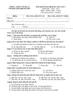 Đề KT khoa học CKI lớp 5