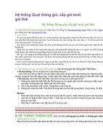 Thiết kế hệ thống Quạt thông gió, cấp gió tươi, gió thải hiệu quả