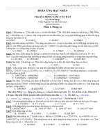 Bài tập trắc nghiệm Vật lý - Phản ứng hạt nhân