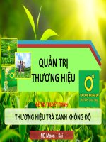 Quản Trị Thương Hiệu  Tìm hiểu thương hiệu trà xanh không độ