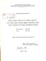 Bài toán nội suy tổng quát và các bài toán biên trong lớp các toán tử khả nghịch phải