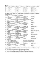 đề tuyển sinh có đáp án 3