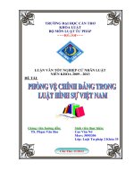 Phòng vệ chính đáng trong luật hành hình sự việt nam