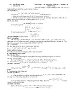 Đề và đáp án thi thử ĐH 2011  số 1