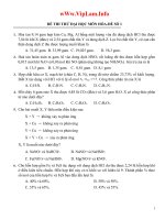 2 đề thi thử Đại học môn Hóa và đáp án tham khảo