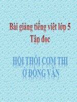 Bài giảng tiếng việt 5 tuần 26 bài tuyển chọn những bài giảng hội thổi cơm thi ở đồng vân4 