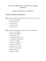 BÀI tập cơ CHẾ PHẢN ỨNG   PHẢN ỨNG của nối đôi CARBONYL 