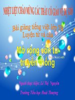 Bài giảng tiếng việt 5 tuần 26 bài mở rộng vốn từ truyền thống9 