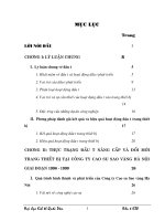 Thực trạng và một số giải pháp nâng cao hiệu quả đầu tư nâng cấp và đổi mới trang thiết bị tại Công ty cao su Sao Vàng Hà nội giai đoạn 1996  1999