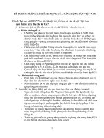 ĐỀ CƯƠNG ĐƯỜNG lối 30 câu 