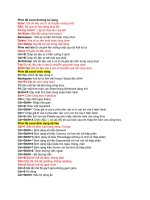 Các phím tắt trong excel