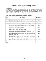 CÁC bài THỰC HÀNH ĐTCS tại XƯỞNG 