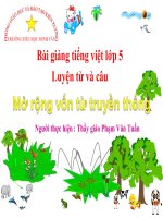 Bài giảng tiếng việt 5 tuần 26 bài mở rộng vốn từ truyền thống 