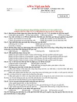 Đề thi thử TN Sinh theo cấu trúc của bộ lần 2 có đáp án