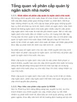 Tổng quan về phân cấp quản lý ngân sách nhà nước