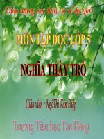 Bài giảng tiếng việt 5 tuần 26 bài nghĩa thầy trò7 