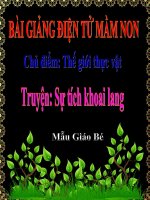 Bài giảng điện tử mầm non lớp Mầm đề tài Sự tích khoai lang