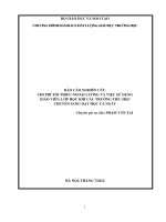 Báo cáo nghiên cứu chi phí tối thiểu ngoài lương và việc sử dụng giáo viên, lớp học khi các trường tiểu học chuyển sang dạy học cả ngày 