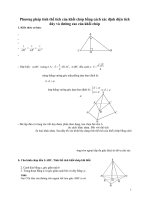 PHƯƠNG PHÁP TÍNH THỂ TÍCH KHỐI CHÓP