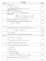 Đáp án Đề ôn tập thi Đại học (Đề 2)