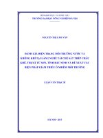 đánh giá hiện trạng môi trường nước và không khí tại làng nghề tái chế sắt thép châu khê, thị xã từ sơn, tỉnh bắc ninh và đề xuất các biện pháp giảm thiểu ô nhiễm môi trường