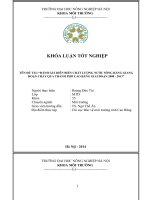 Khóa luận: “ĐÁNH GIÁ DIỄN BIẾN CHẤT LƯỢNG NƯỚC SÔNG BẰNG GIANG ĐOẠN CHẢY QUA THÀNH PHỐ CAO BẰNG GIAI ĐOẠN 2008  2013”