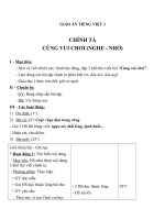 Giáo án tiếng việt 3 tuần 28 bài chính tả   nhớ   viết cùng vui chơi4 