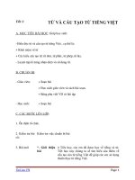 Giáo án ngữ văn 6 bài 1 từ và cấu tạo từ tiếng việt4 