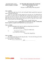 Đề thi học sinh giỏi cấp huyện môn ngữ văn lớp 9 huyện tân hiệp, kiên giang năm 2013   2014