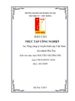 Báo cáo thực tập công nghiệp tại tổng công ty truyền hình cáp việt nam, chi nhánh phú thọ