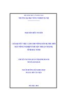 giải quyết việc làm cho nông dân bị thu hồi đất nông nghiệp ở huyện thuận thành, tỉnh bắc ninh