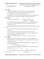 Đề thi học kỳ I lớp 10 THPT chuyên Thái Nguyên năm 2012 - 2013 môn Hóa học (Có đáp án)