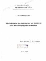 một số giải pháp huy động vốn dài hạn trong nước cho đầu tư đổi mới và phát triển công nghệ doanh nghiệp