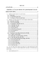 NÂNG CAO NĂNG LỰC CẠNH TRANH XUẤT KHẨU HÀNG HÓA CỦA CÔNG TY TNHH ĐẦU TƯ THƯƠNG MẠI VÀ PHÁTTRIỂN TRONG THỜI GIAN QUA