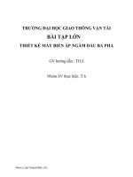 Bài tập lớn thiết kế máy biến áp ngâm dầu ba pha