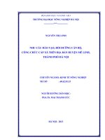 nhu cầu đào tạo, bồi dưỡng cán bộ, công chức cấp xã trên địa bàn huyện mê linh, thành phố hà nội