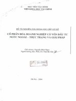 cổ phần hóa doanh nghiệp có vốn đầu tư nước ngoài thực trạng và giải pháp