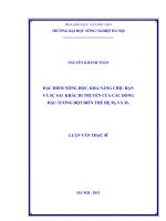 đặc điểm nông học, khả năng chịu hạn và sự sai khác di truyền của các dòng đậu tương đột biến thế hệ m5 và m7