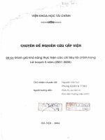 đánh giá khả năng thực hiện các chỉ tiêu tài chính trong kế hoạch 5 năm (2001 2005)