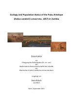 Ecology and population status of the puku antelope (kobus vardonii LIVINGSTONE, 1857) in zambia