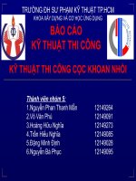 Thi công cọc khoan nhồi