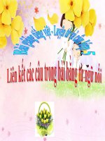 Bài giảng tiếng việt 5 tuần 27 bài liên kết các câu trong bài bằng từ ngữ nối 