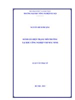 đánh giá hiện trạng môi trường tại khu công nghiệp vsip bắc ninh