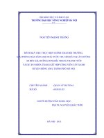 đánh giá việc thực hiện chính sách bồi thường, giải phóng mặt bằng khi nhà nước thu hồi đất dự án đường đi đền sái, đường đi nghĩa trang thanh tước và dự án nghĩa trang kết hợp công viên cây xanh huyện đông anh, thành phố hà nội
