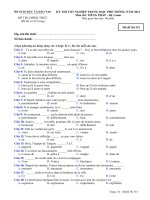 Đề thi tốt nghiệp THPT năm 2013 môn Tiếng Pháp (Hệ 3 năm) - Có đáp án