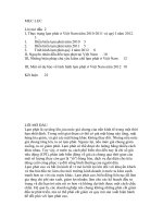 Thực trạng lạm phát ở Việt Nam năm 2010-2011 và quý I năm 2012 và dự báo năm 2012